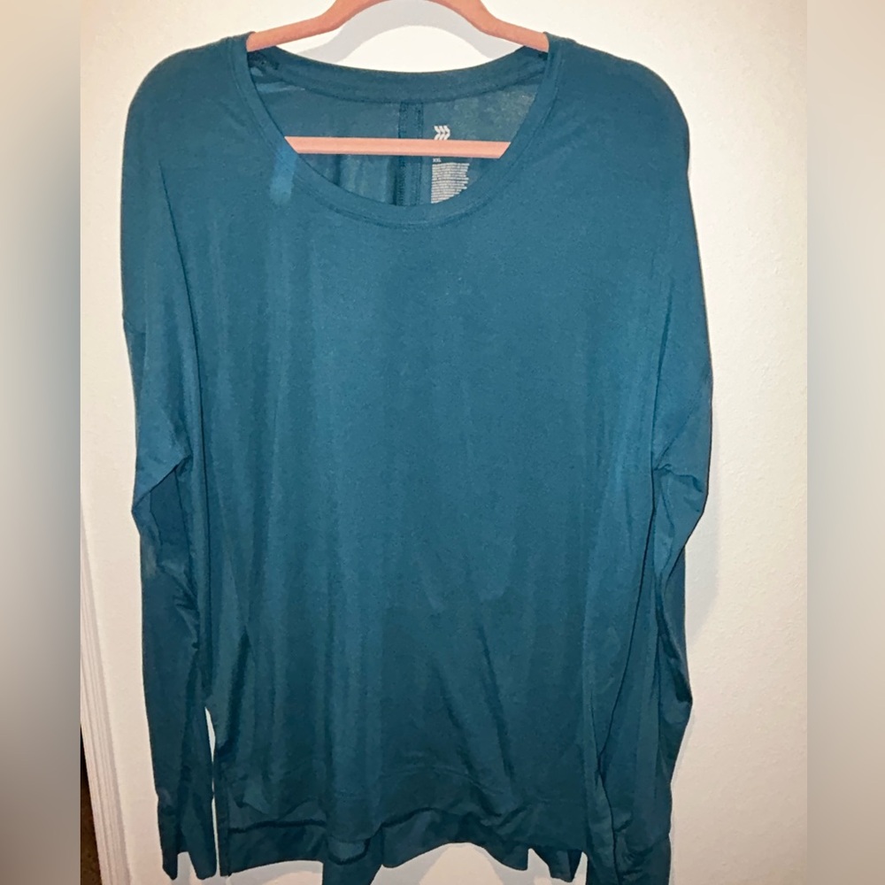 all in motion Teal Green Long-Sleeve Crewneck Top